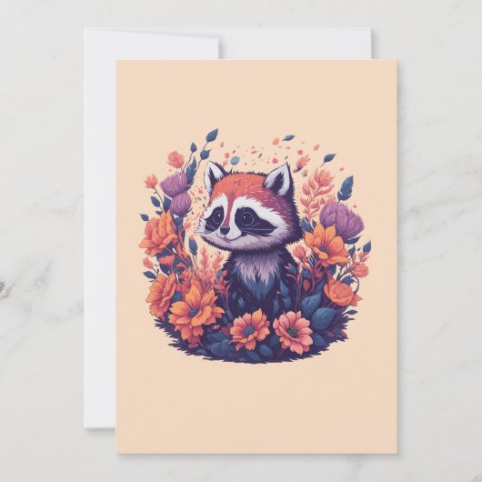Raccoon Lovers Kunstwerk Kaart (Voorkant)