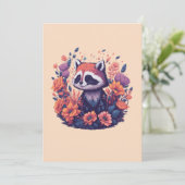 Raccoon Lovers Kunstwerk Kaart (Staand voorkant)