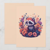 Raccoon Lovers Kunstwerk Kaart (Voorkant / Achterkant)