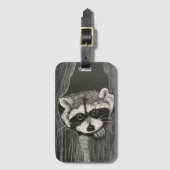 Raccoon luggage tag bagagelabel (Voorkant (verticaal))