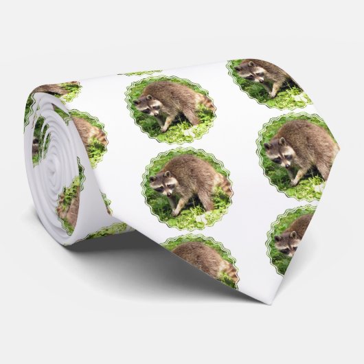 Raccoon Mannen Necktie Stropdas (Opgerold)