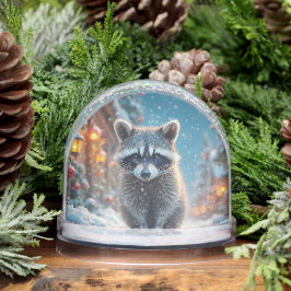 Raccoon Merry Christmas Sneeuwbol