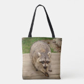 Raccoon met chip tote bag (Achterkant)