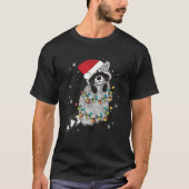 Raccoon met kerstboomlampje Laccoon Lover Funny T-shirt (Voorkant)