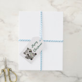 Raccoon met Kerstmis wintervakantieoord Trucker Ha Cadeaulabel (Met Touw)