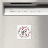 Raccoon met kerstwinterzonnen Magnet (Insitu (Vaatwasser))