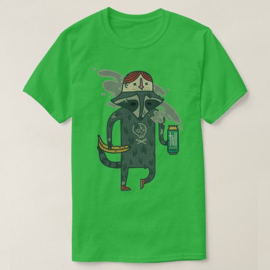 Raccoon met menselijke quothatquot t-shirt (Design voorkant)