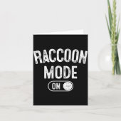 Raccoon Mode On Costume Funny Trash Panda Gift Ani Kaart (Voorkant)