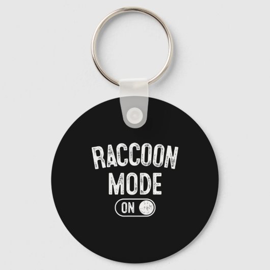 Raccoon Mode On Costume Funny Trash Panda Gift Ani Sleutelhanger (Voorkant)