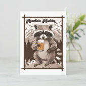 Raccoon Mountain Mischief Outdoor Vibes Kaart (Staand voorkant)