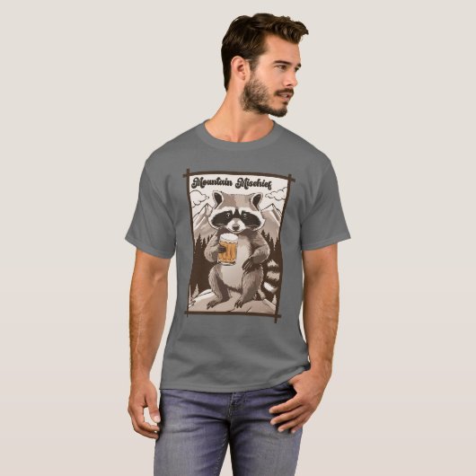  Raccoon Mountain Mischief Outdoor Vibes T-shirt (Voorkant volledig)