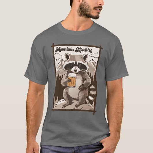 Raccoon Mountain Mischief Outdoor Vibes T-shirt (Voorkant)