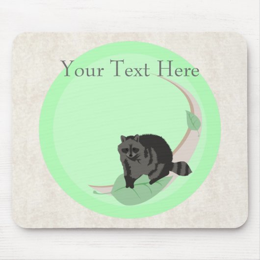 Raccoon Mousepad Muismat (Voorkant)