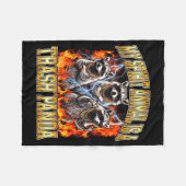 Raccoon My Srit Animal Is A Trash Panda Funny Boot Fleece Deken (Voorkant (Horizontaal))