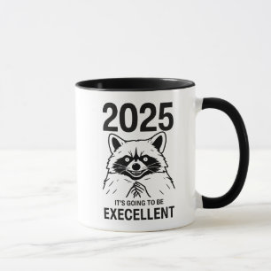 Raccoon Nieuwjaar 2025 Het wordt geweldig Mok