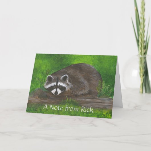 Raccoon Notitiekaartje (Voorkant)