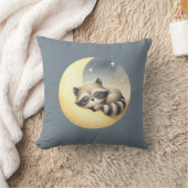 Raccoon op de Maan Schattige Rhyming Dier Kinder K Kussen (Deken)