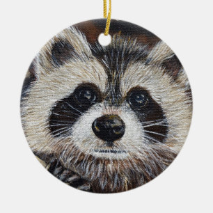 Raccoon Ornament van keramische stoffen