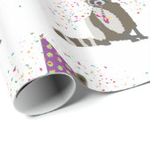 Raccoon partoon - dieren met partij cadeaupapier (Rol Hoek)