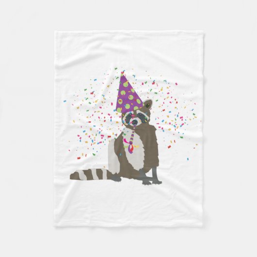 Raccoon partoon - dieren met partij fleece deken (Voorkant)