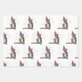 Raccoon partoon - dieren met partij inpakpapier vel (Voorkant 3)