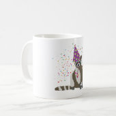 Raccoon partoon - dieren met partij koffiemok (Voorkant links)