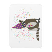 Raccoon partoon - dieren met partij magneet (Verticaal)