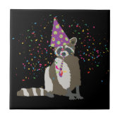 Raccoon partoon - dieren met partij tegeltje (Voorkant)