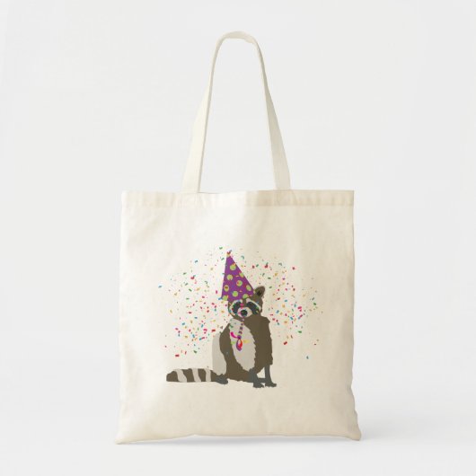 Raccoon partoon - dieren met partij tote bag (Voorkant)