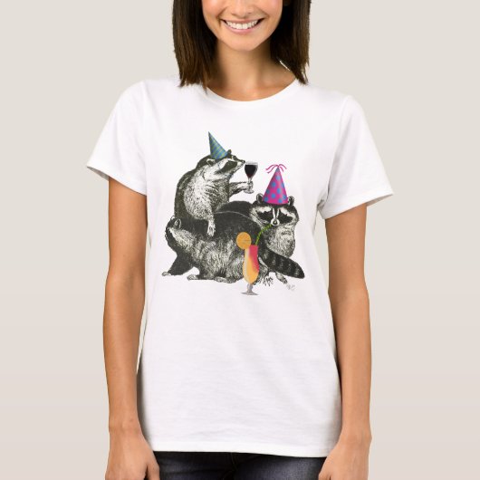 Raccoon Party T-shirt (Voorkant)