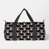 Raccoon Pattern Design Black  Plunjezak (Voorkant)