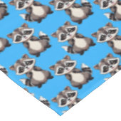 Raccoon Pattern Design Blue  Tafelkleed (Gekanteld)