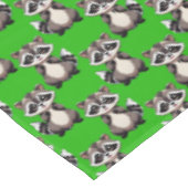 Raccoon Pattern Design Green  Tafelkleed (Gekanteld)