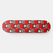 Raccoon Pattern Design Red  Persoonlijk Skateboard (Horizontaal)