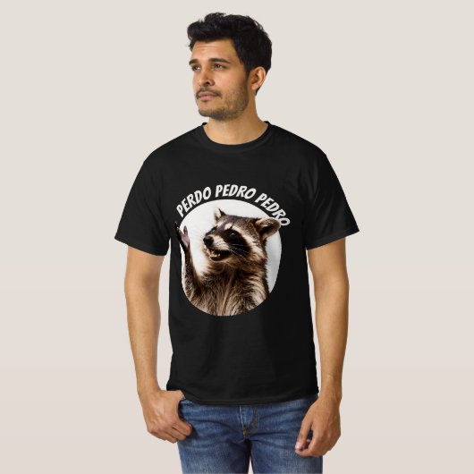 RACCOON PEDRO GEPERSONALISEERD NAAM T-SHIRT (Voorkant volledig)