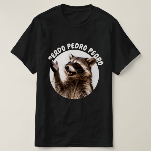 RACCOON PEDRO GEPERSONALISEERD NAAM T-SHIRT (Design voorkant)