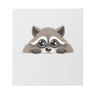 Raccoon Peeking Schattigee Schattige Funny Animal Notitieblok