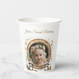 Raccoon Photo Lijst voor verjaardagsfeestjes voor Papieren Bekers