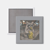Raccoon Pickles Pot Cride Deel Pickle Grappig Magneet (Voorkant / Achterkant)