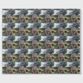 Raccoon Pilot Airplane Funny Photo Birthday Cadeaupapier (Vlak)