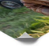 Raccoon Pilot Airplane Funny Photo Christmas Poster (Hoek)