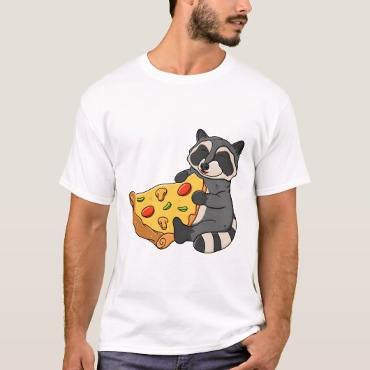 Raccoon Pizza T-shirt (Voorkant)