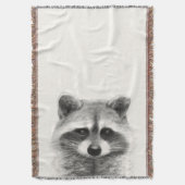 Raccoon potlood Tekening Deken (Voorkant Verticaal)
