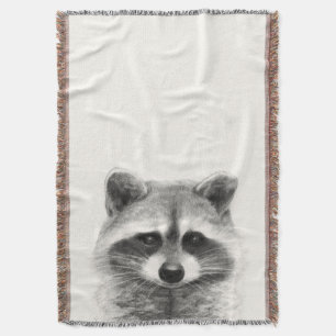 Raccoon potlood Tekening Deken