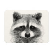 Raccoon potlood Tekening Magneet (Horizontaal)