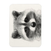 Raccoon potlood Tekening Magneet (Verticaal)