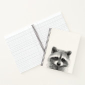 Raccoon potlood Tekening Notitieboek (Binnen)