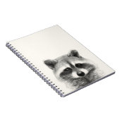 Raccoon potlood Tekening Notitieboek (Rechterzijde)