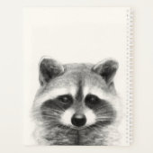 Raccoon potlood Tekening Planner (Achterkant)
