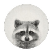 Raccoon potlood Tekening Snijplank (Voorkant)